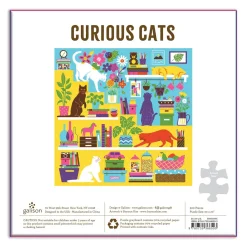 Galison Curious Cats 500 Piece Jigsaw Puzzle
