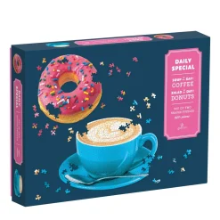 Galison Daily Special Set Of Two Shaped Jigsaw Puzzle Set