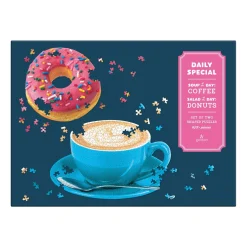 Galison Daily Special Set Of Two Shaped Jigsaw Puzzle Set
