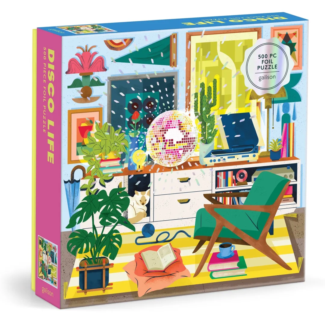 Galison Disco Life 500 Piece Foil Puzzle