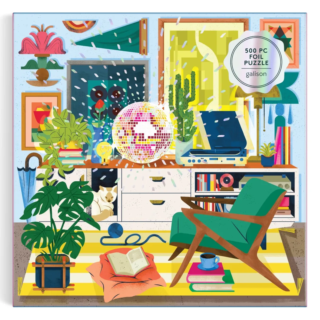 Galison Disco Life 500 Piece Foil Puzzle