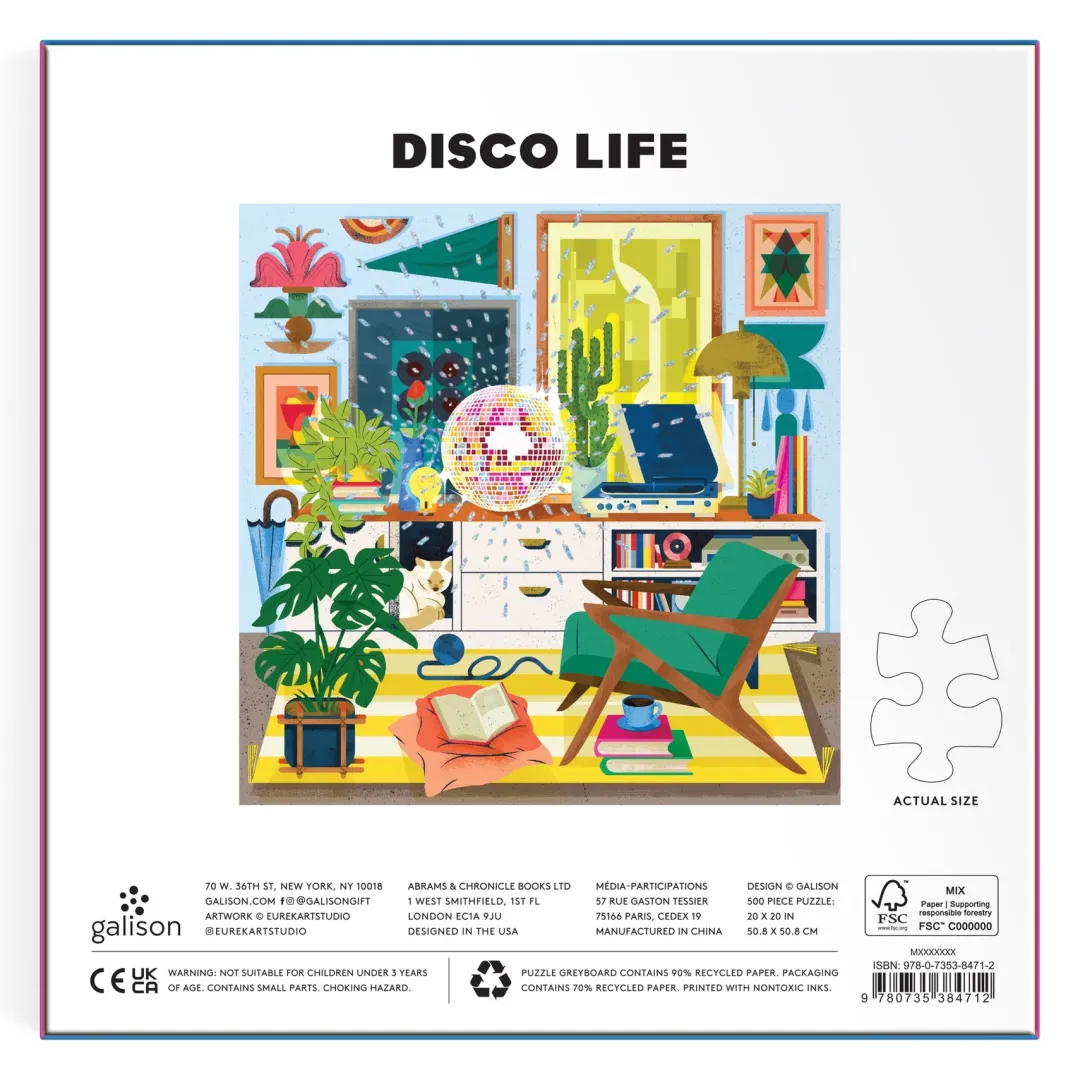 Galison Disco Life 500 Piece Foil Puzzle