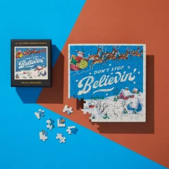 Galison Don't Stop Believin' 100 Piece Mini Shaped Puzzle