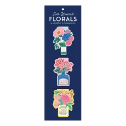 Galison Ever Upward Florals Shaped Magnetic Bookmarks