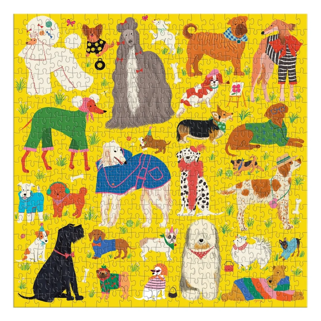 Galison Fashionable Dogs 500 Piece Puzzle