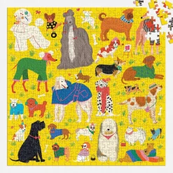 Galison Fashionable Dogs 500 Piece Puzzle