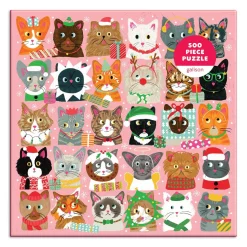 Galison Festive Furballs 500 Piece Jigsaw Puzzle