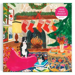 Galison Fireside Friends 1000 Piece Puzzle