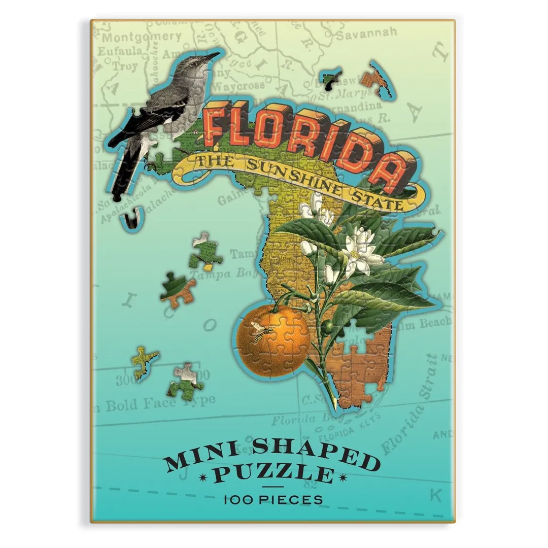 Galison Florida Mini Shaped Jigsaw Puzzle