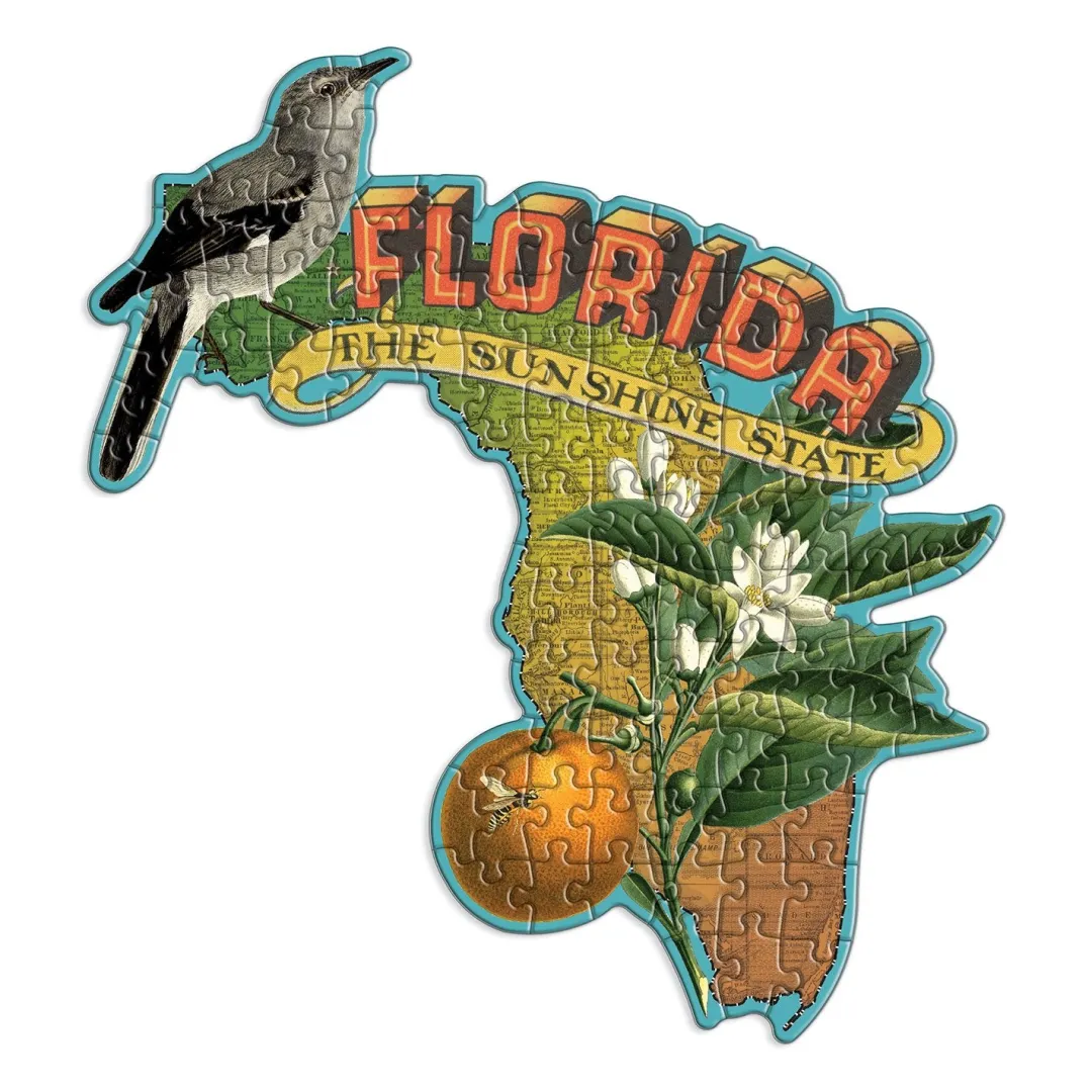 Galison Florida Mini Shaped Jigsaw Puzzle