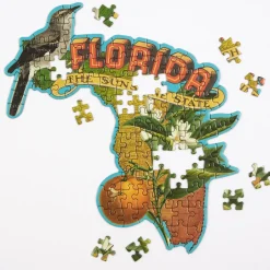 Galison Florida Mini Shaped Jigsaw Puzzle