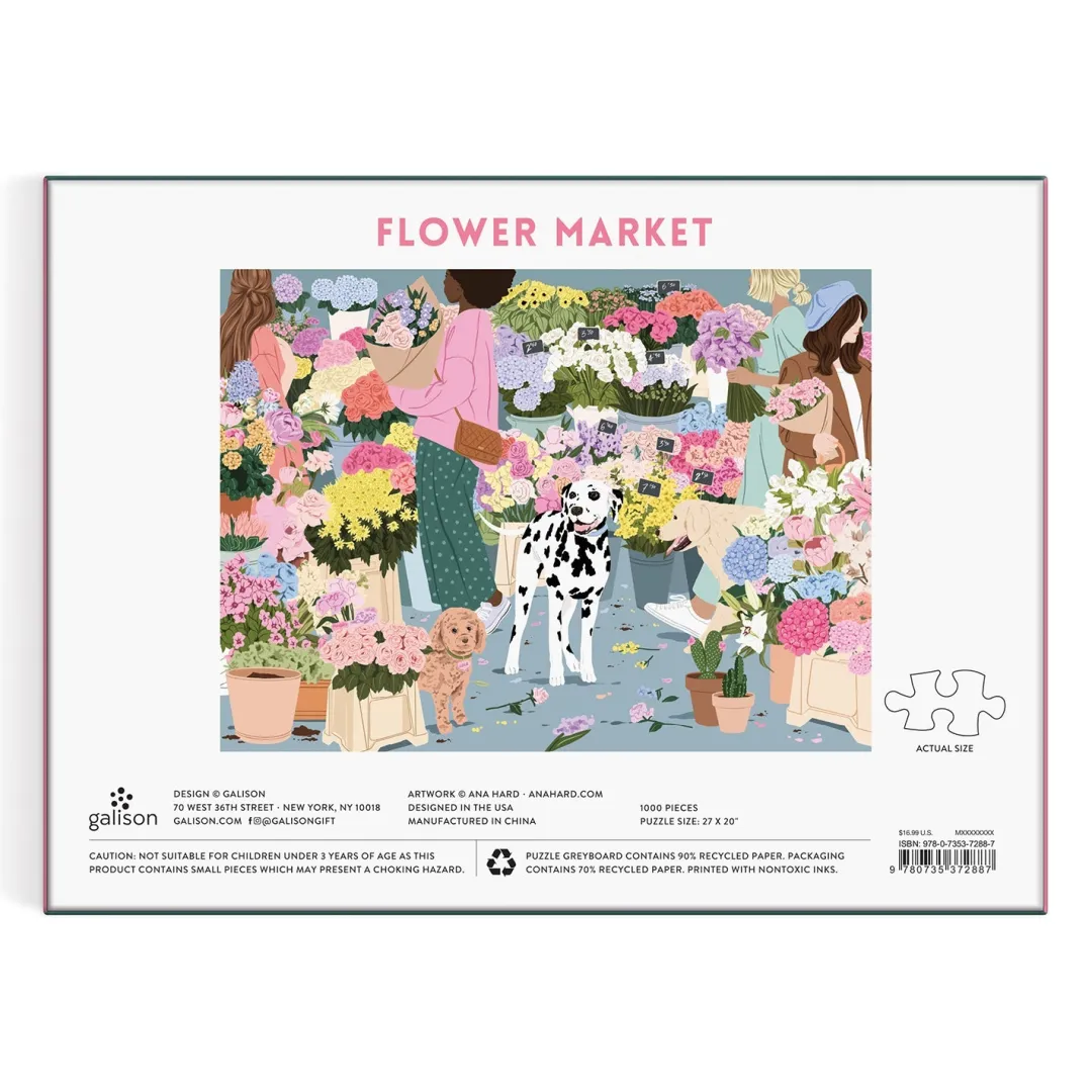 Galison Flower Market 1000 Piece Puzzle