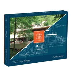 Galison Frank Lloyd Wright Fallingwater Double-Sided 500 Piece Jigsaw Puzzle