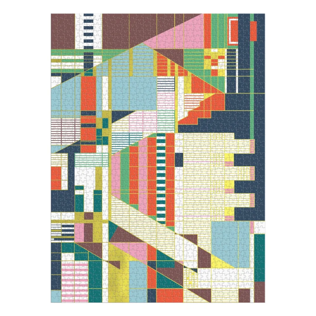 Galison Frank Lloyd Wright Hillside Curtain 1500 Piece Foil Puzzle