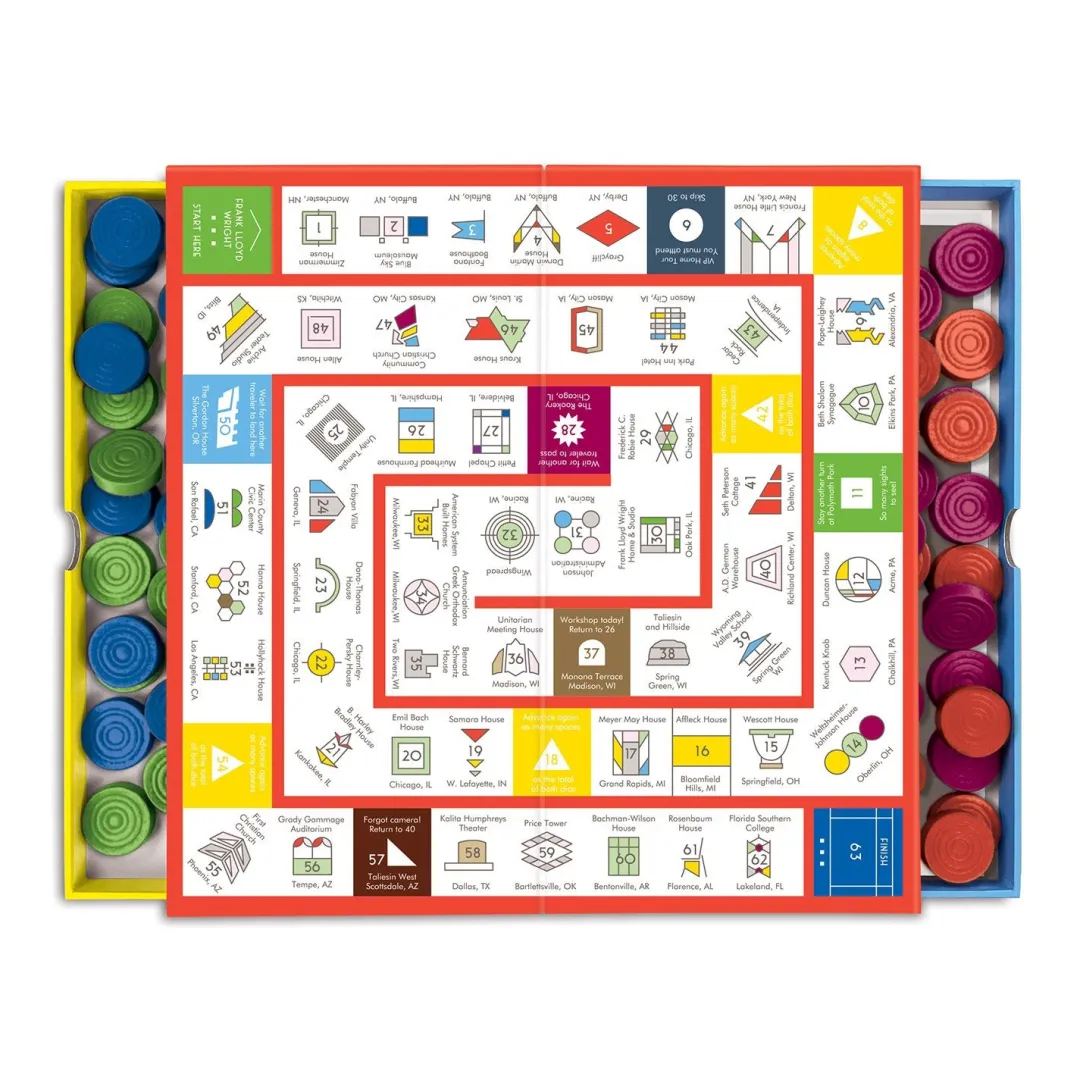 Galison Frank Lloyd Wright 2-In-1 Game Set