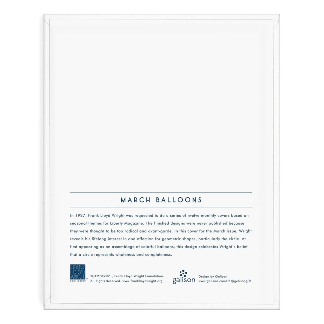 Galison Frank Lloyd Wright March Balloons Paint By Number Kit