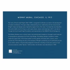 Galison Frank Lloyd Wright Midway Mural 750 Piece Shaped Foil Puzzle