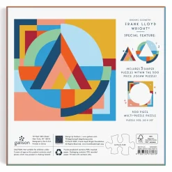 Galison Frank Lloyd Wright Organic Geometry 500 Piece Multi-Puzzle Puzzle