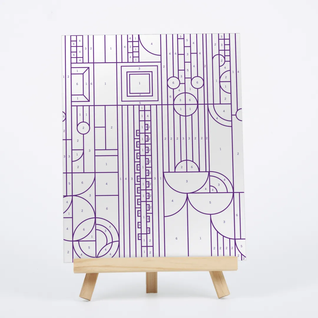 Galison Frank Lloyd Wright Saguaro Cactus and Forms Paint By Number Kit