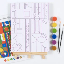 Galison Frank Lloyd Wright Saguaro Cactus and Forms Paint By Number Kit