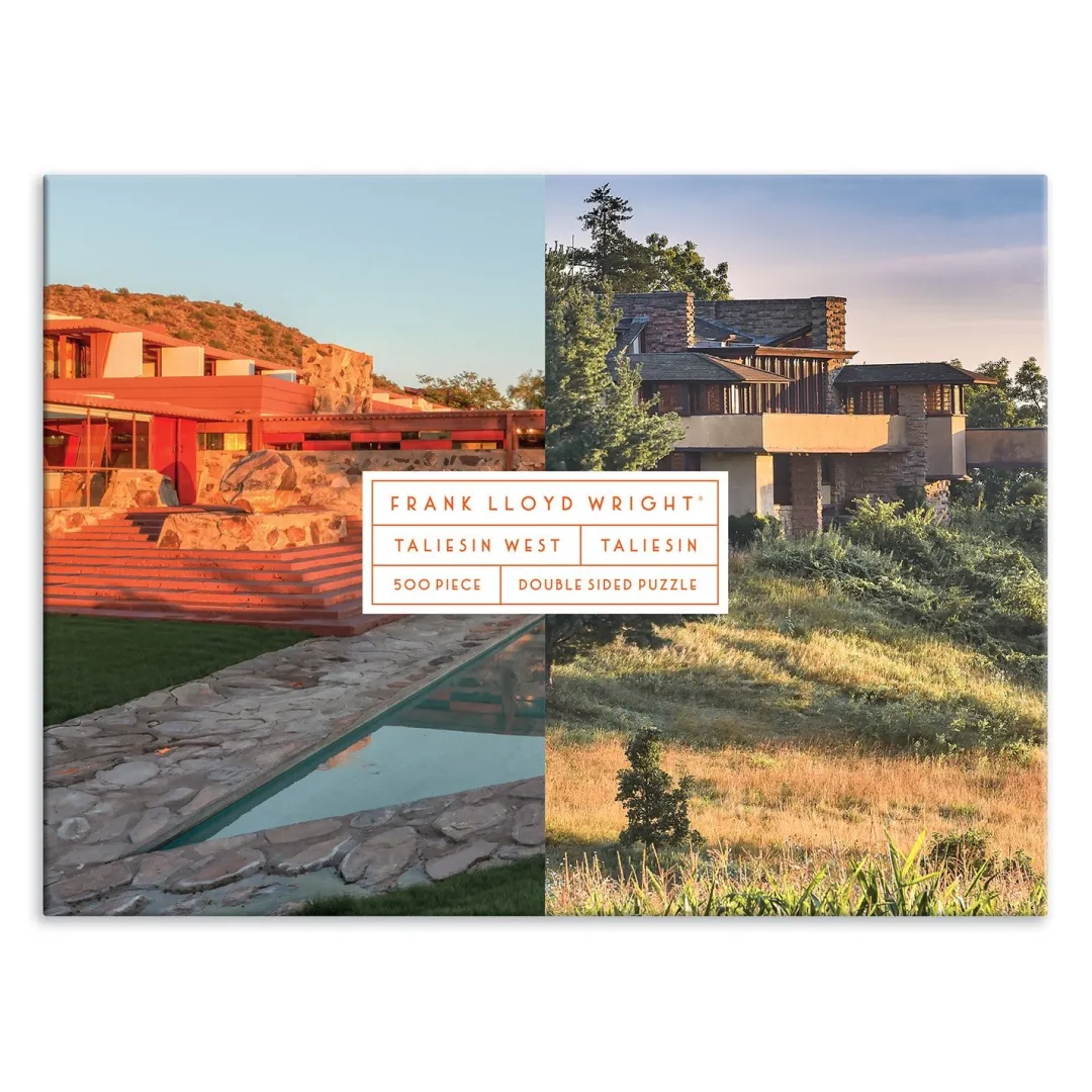 Galison Frank Lloyd Wright Taliesin and Taliesin West Double-Sided 500 Piece Jigsaw Puzzle