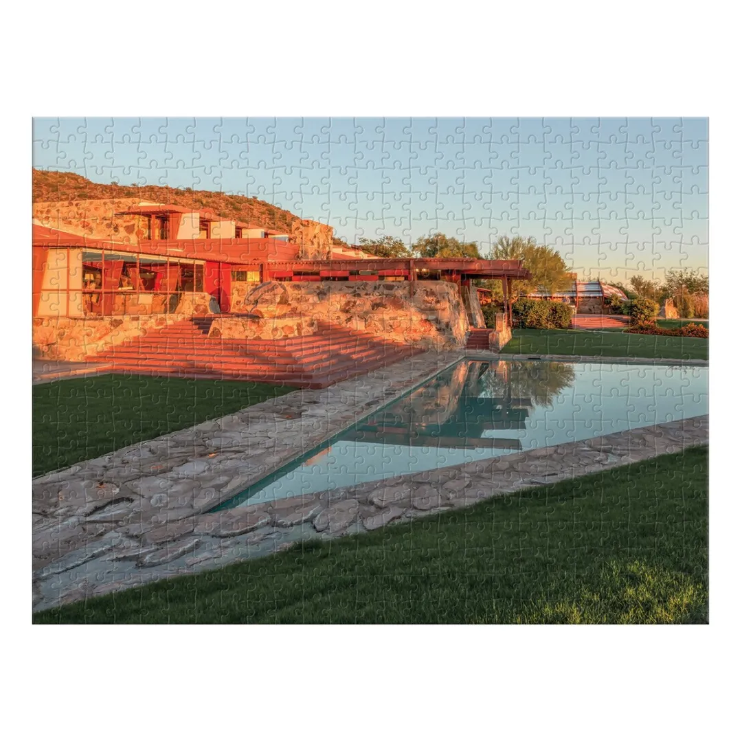 Galison Frank Lloyd Wright Taliesin and Taliesin West Double-Sided 500 Piece Jigsaw Puzzle