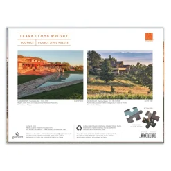 Galison Frank Lloyd Wright Taliesin and Taliesin West Double-Sided 500 Piece Jigsaw Puzzle
