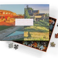 Galison Frank Lloyd Wright Taliesin and Taliesin West Double-Sided 500 Piece Jigsaw Puzzle