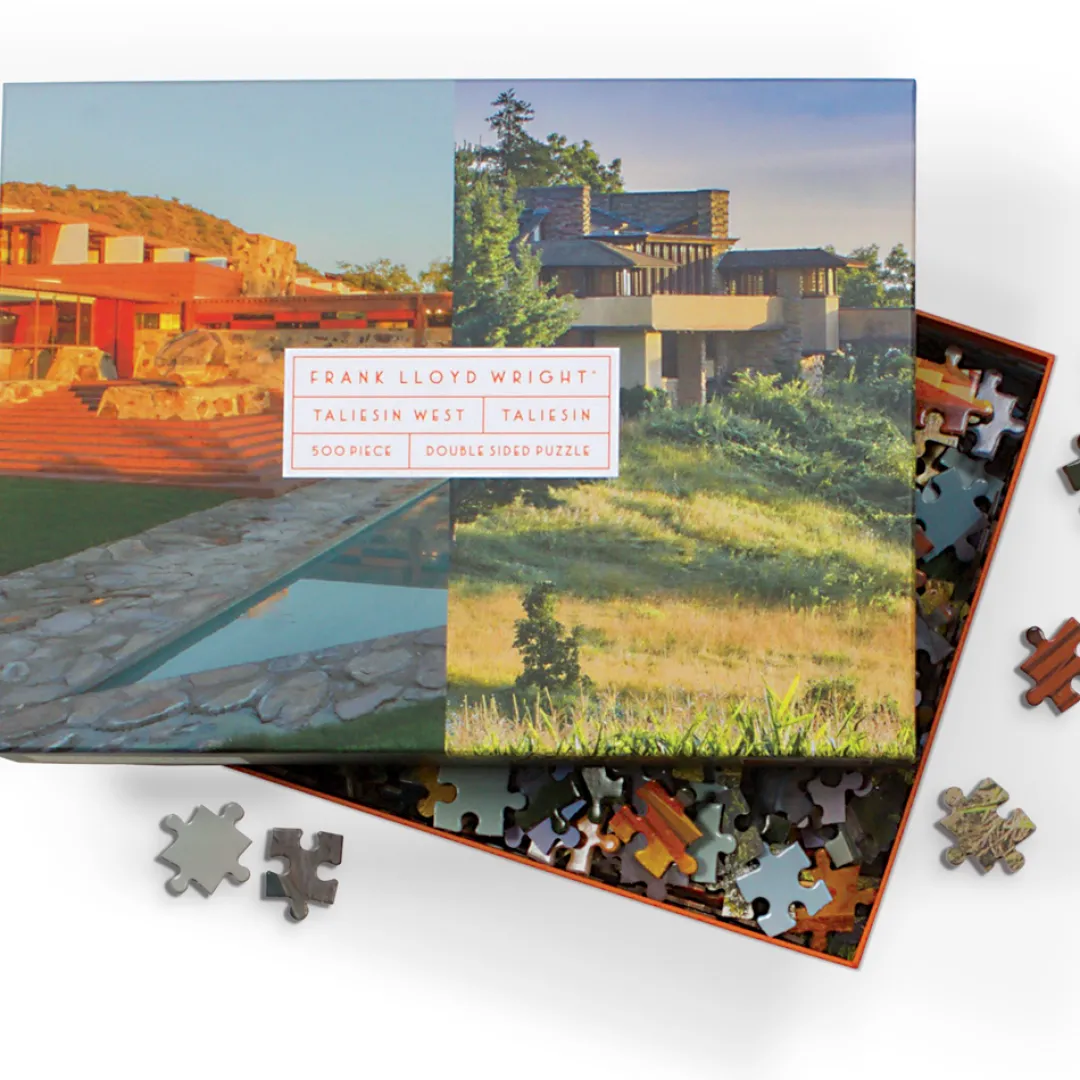 Galison Frank Lloyd Wright Taliesin and Taliesin West Double-Sided 500 Piece Jigsaw Puzzle