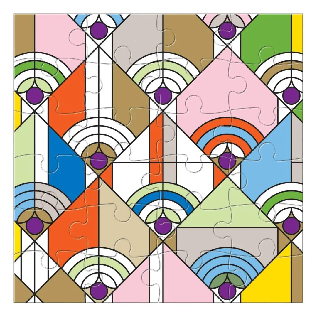 Galison Frank Lloyd Wright Wooden Jigsaw Puzzle Set