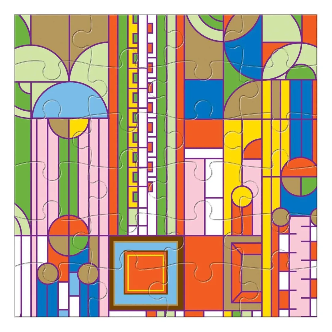 Galison Frank Lloyd Wright Wooden Jigsaw Puzzle Set