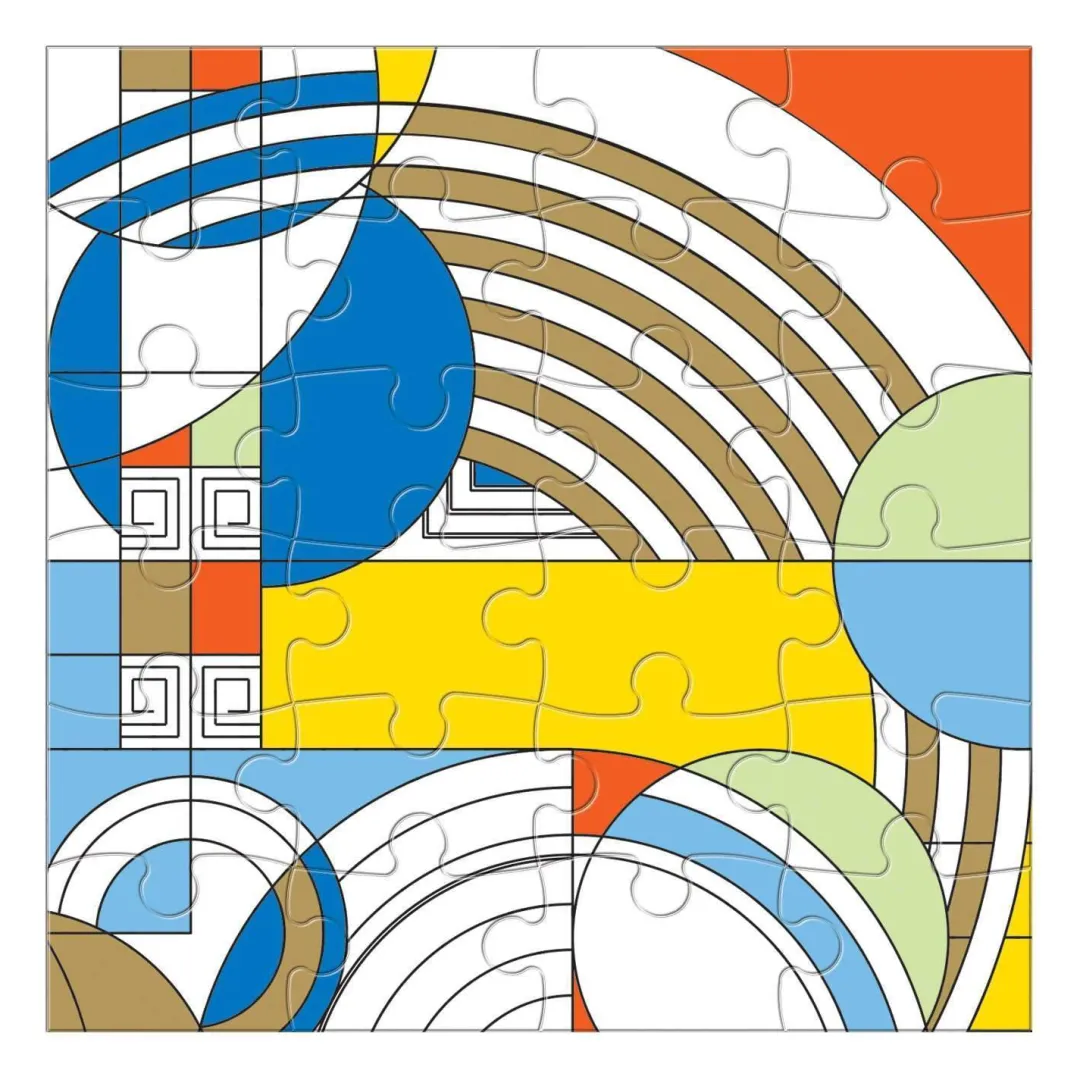 Galison Frank Lloyd Wright Wooden Jigsaw Puzzle Set