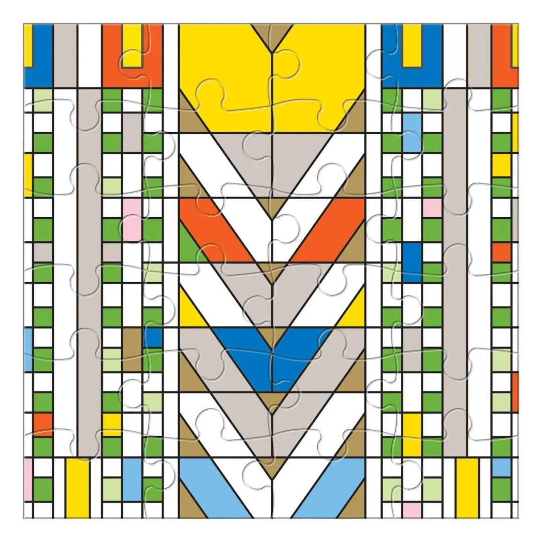 Galison Frank Lloyd Wright Wooden Jigsaw Puzzle Set