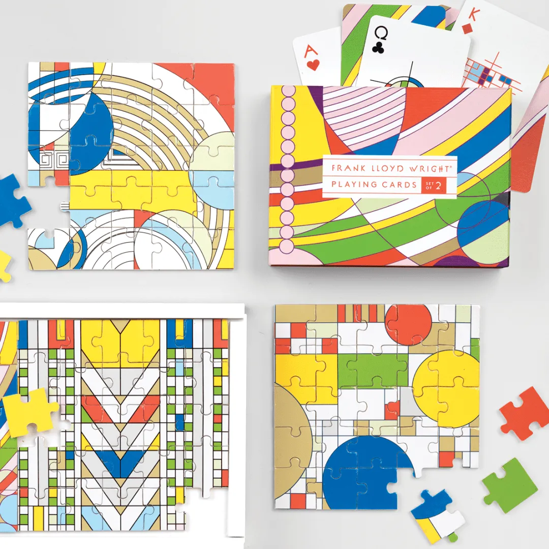 Galison Frank Lloyd Wright Wooden Jigsaw Puzzle Set