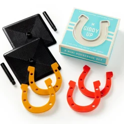 Galison Giddy Up Tabletop Horseshoes Game
