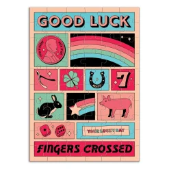 Galison Good Luck Greeting Card Puzzle