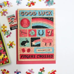 Galison Good Luck Greeting Card Puzzle