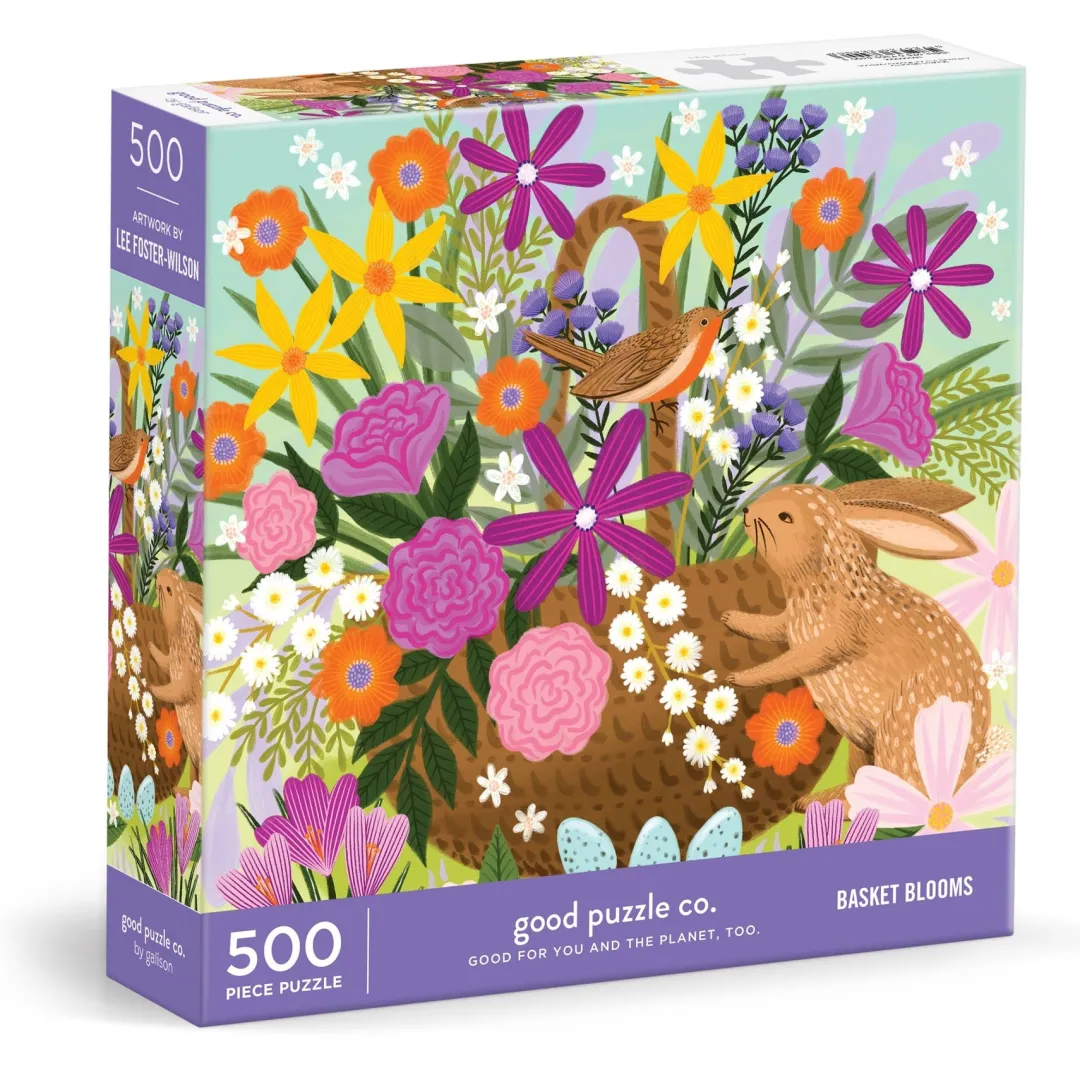 Galison Good Puzzle Co. Basket Blooms 500pc Puzzle