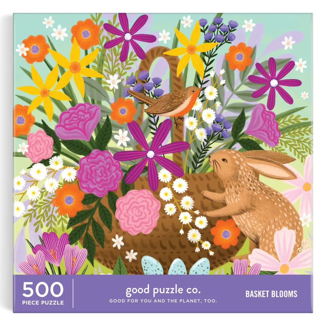 Galison Good Puzzle Co. Basket Blooms 500pc Puzzle