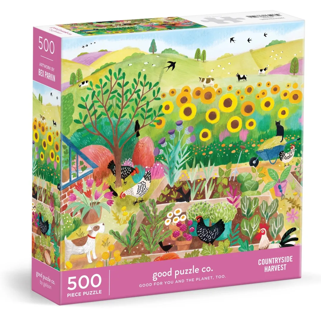 Galison Good Puzzle Co. Countryside Harvest 500pc Puzzle