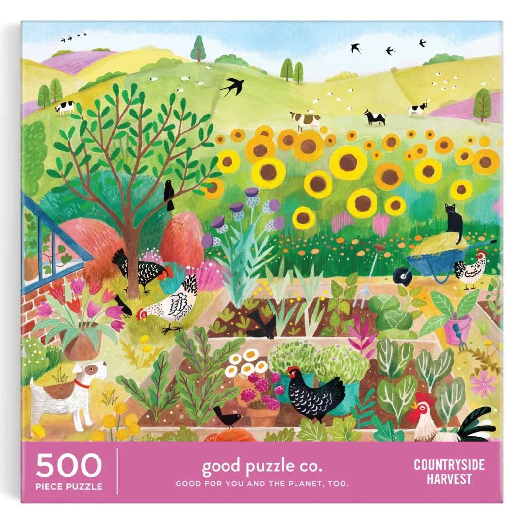 Galison Good Puzzle Co. Countryside Harvest 500pc Puzzle