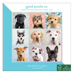 Galison Good Puzzle Co. Dog Portraits 500pc Puzzle