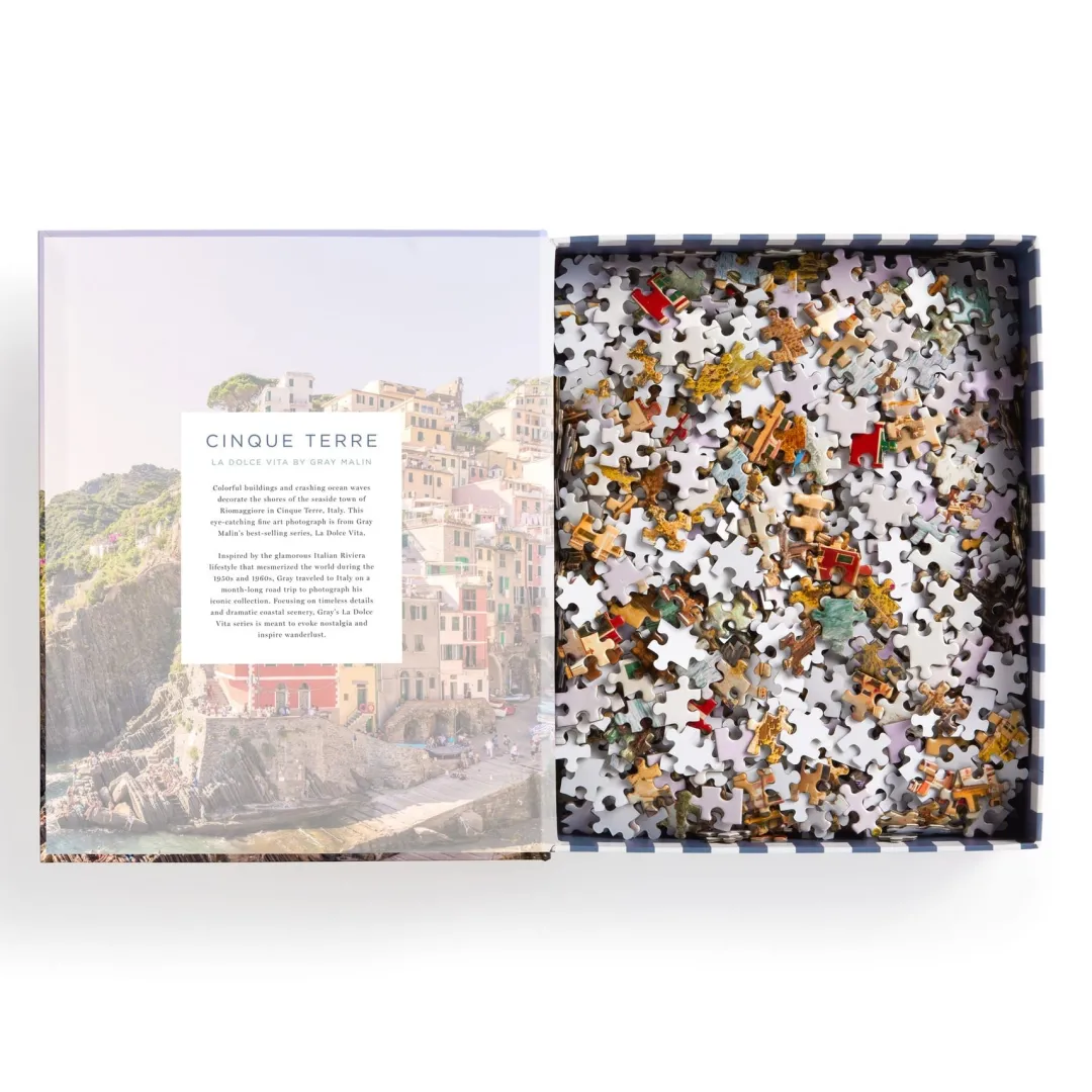 Galison Gray Malin Cinque Terre 1000 Piece Book Puzzle