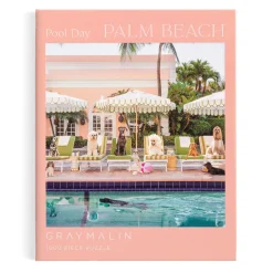 Galison Gray Malin Pool Day Palm Beach 1000 Piece Book Box Puzzle