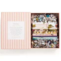 Galison Gray Malin Pool Day Palm Beach 1000 Piece Book Box Puzzle
