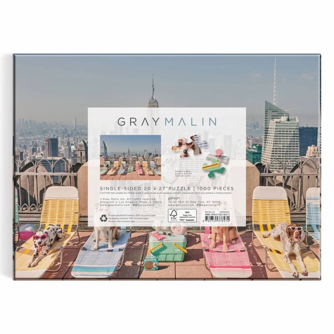 Galison Gray Malin The Dogs of New York City 1000 Piece Puzzle