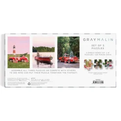 Galison Gray Malin The Holiday 3-in-1 Puzzle Set