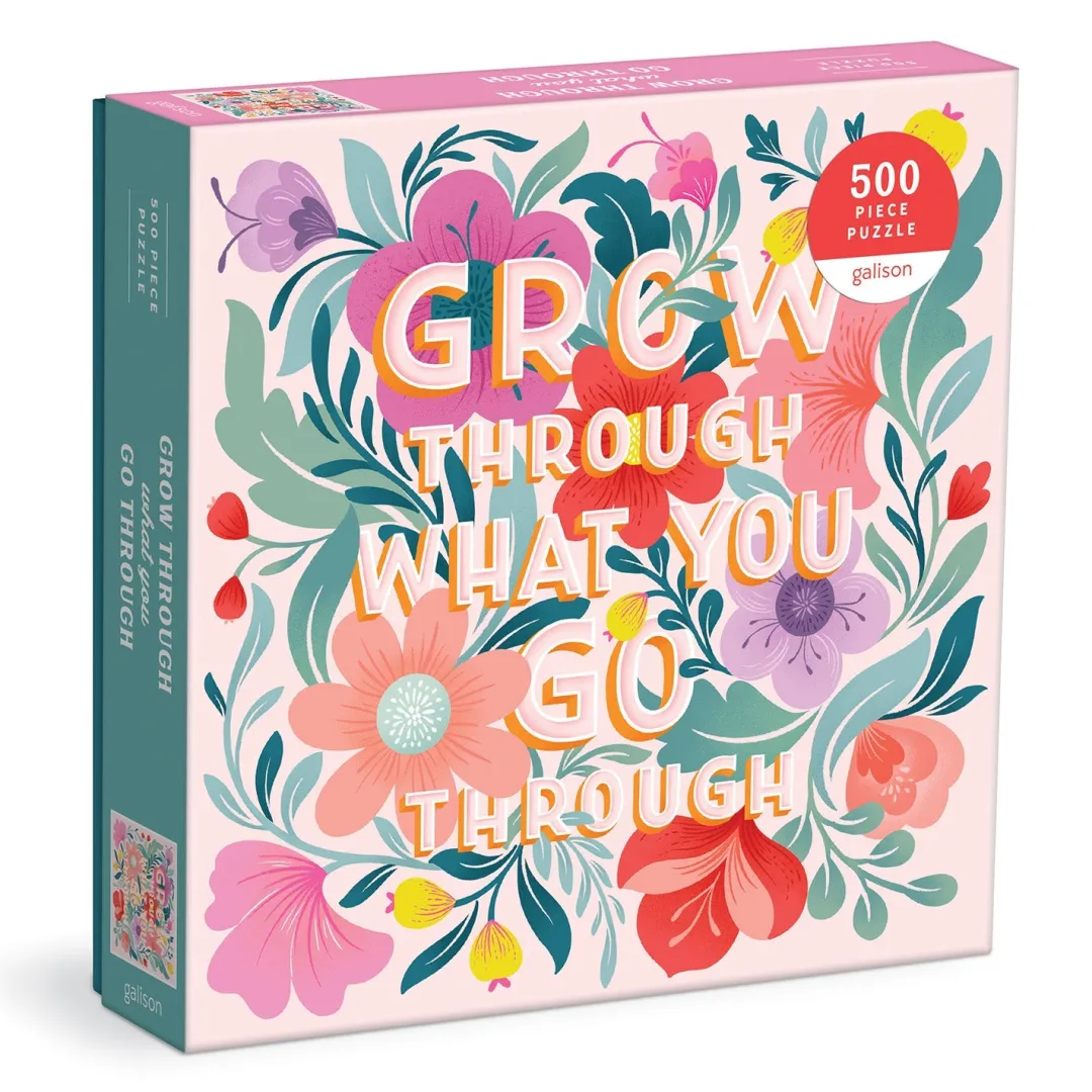 Galison Grow Through What You Go Through 500 Piece Puzzle