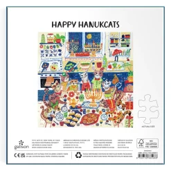 Galison Happy Hanukcats 500 Piece Puzzle
