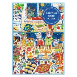 Galison Happy Hanukcats Greeting Card Puzzle